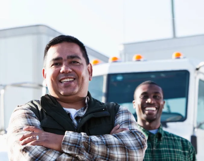 Two Truckers Smiling